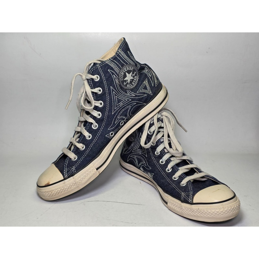 Converse Chuck Taylor All‎ Star Men's Sneakers Size 11 Women's 13 Navy Denim Y2K - Picture 13 of 15